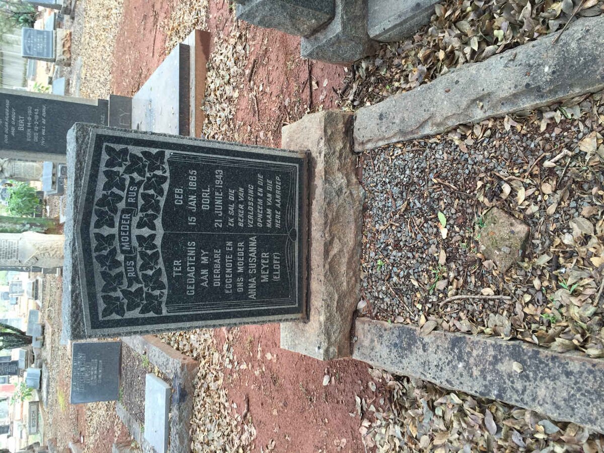 MEYER Anna Susanna nee ELOFF 1885-1943