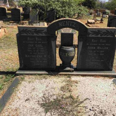 MENTZ Jan Carl 1897-1967 &amp; Magdalena M.E. 190?-1970 :: VAN DYK Joseph :: VAN DYK Adam Willem 1903-1935