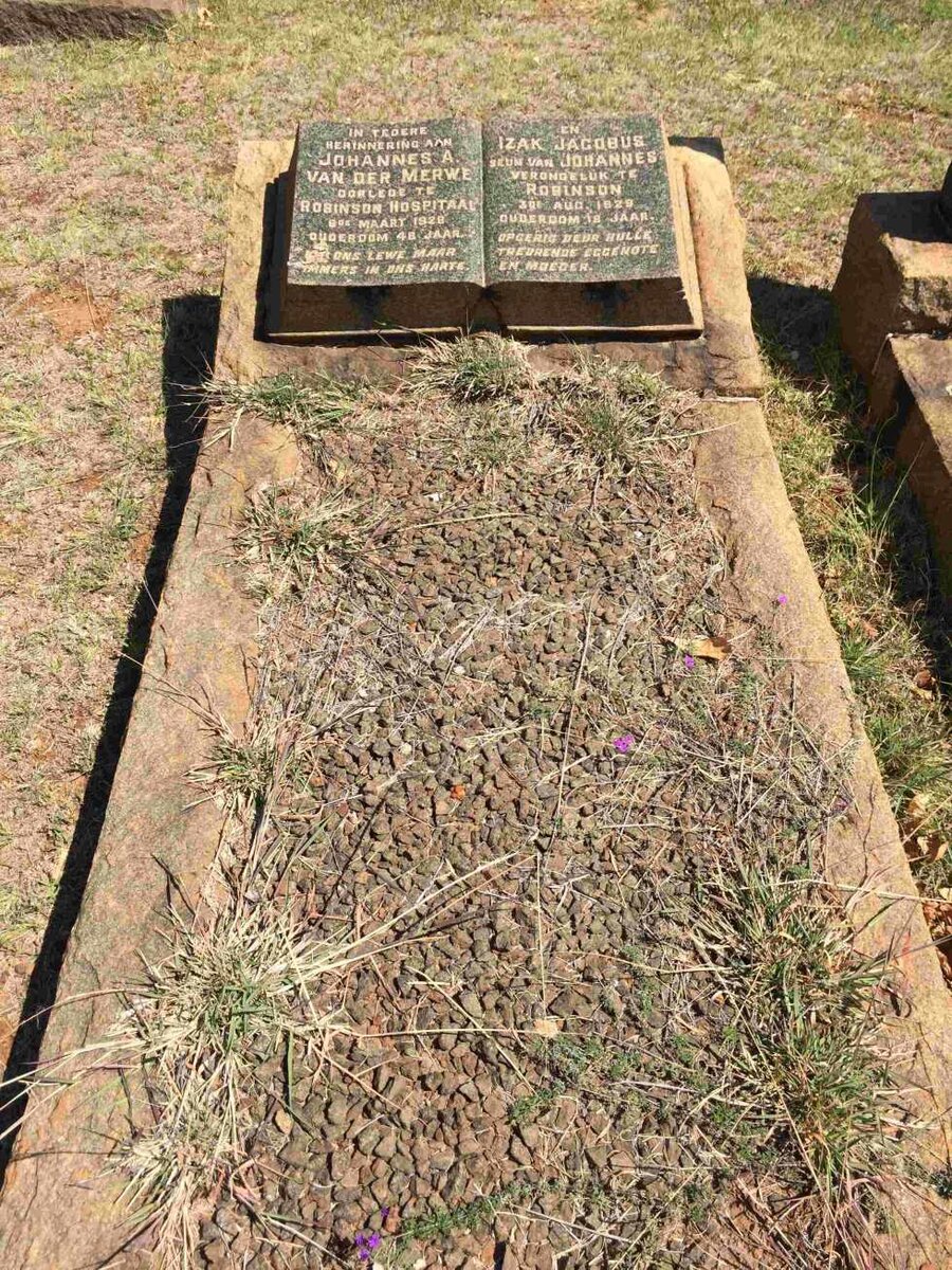 MERWE Johannes A., van der -1928 :: VAN DER MERWE Izak Jacobus -1929
