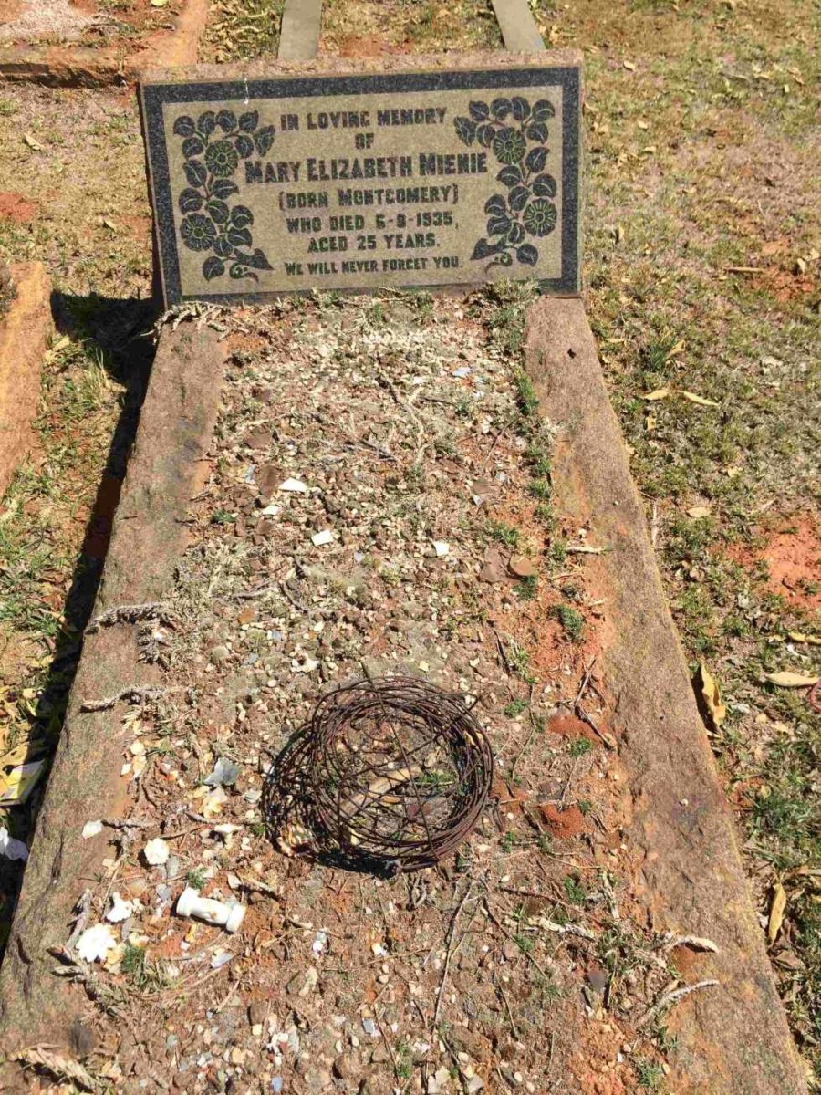 MIENIE Mary Elizabeth born MONTGOMERY -1935