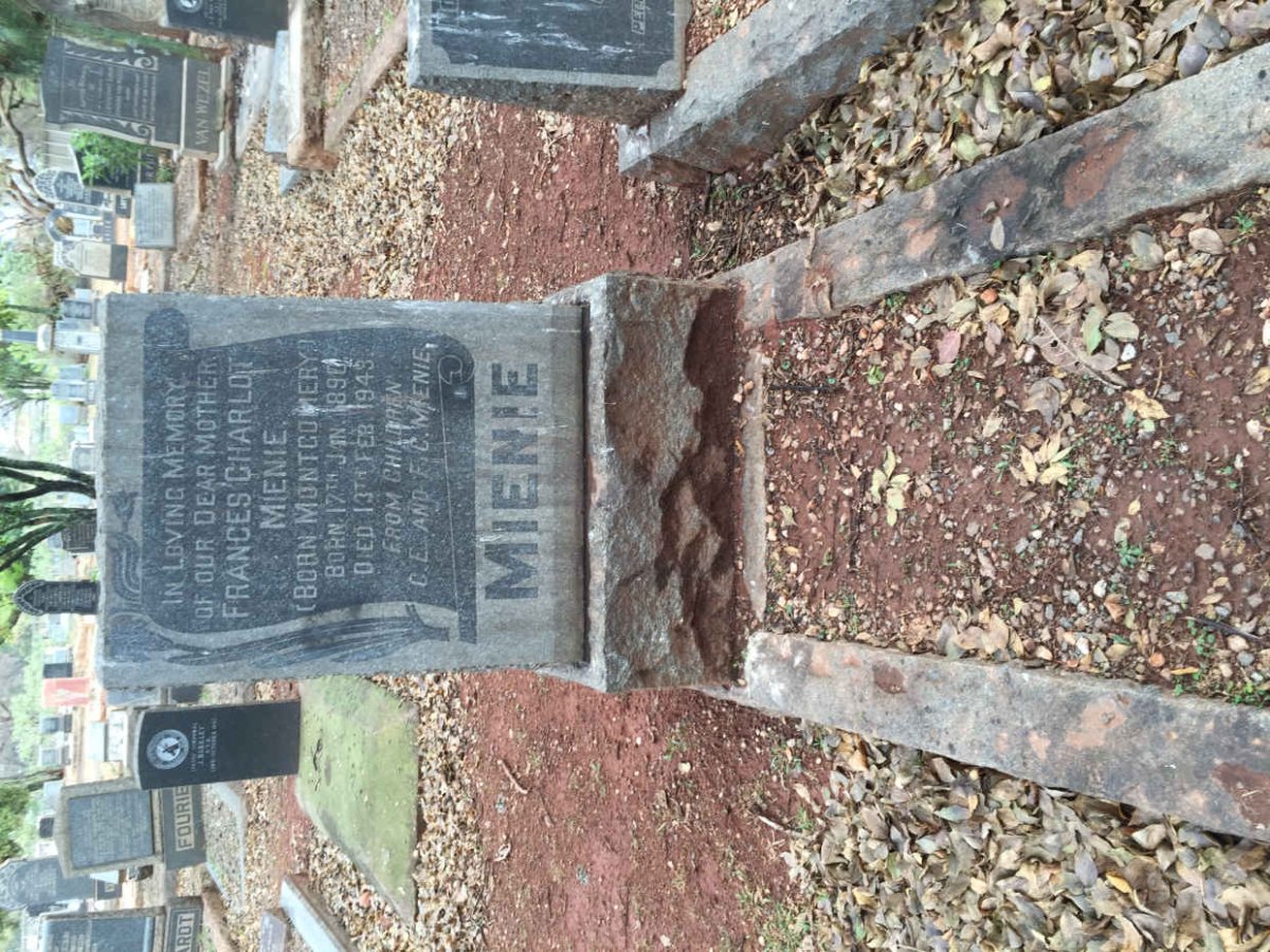 MIENIE Frances Charlot nee MONTGOMERY 1890-1943