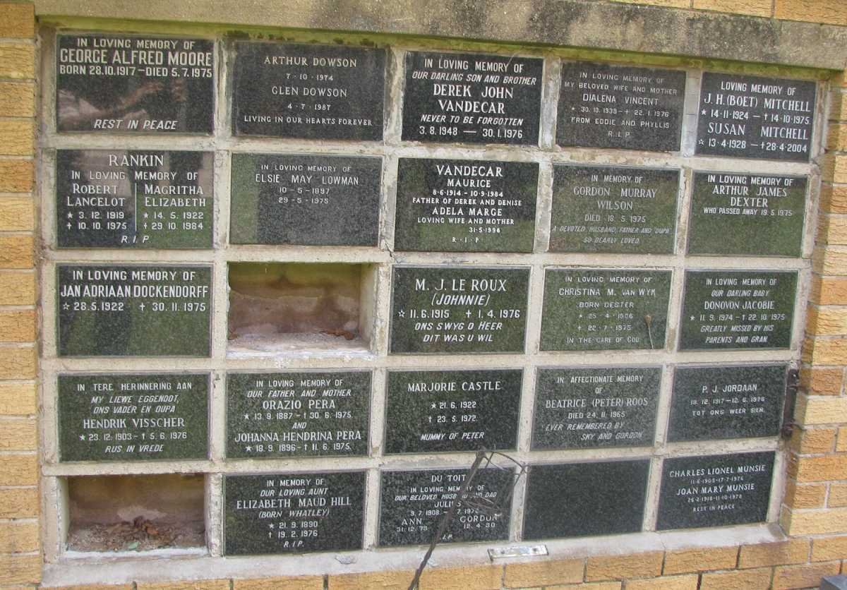 11. Memorial wall