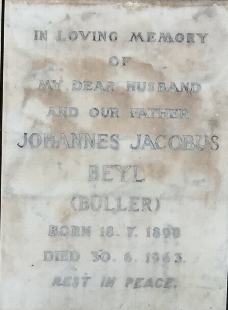 BEYL Johannes Jacobus 1898-1963