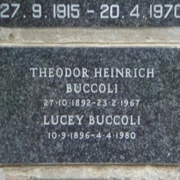 BUCCOLI Theodor Heinrich 1892-1967 &amp; Lucey 1896-1980