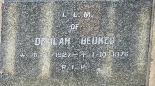 BEUKES Delilah 1927-1976
