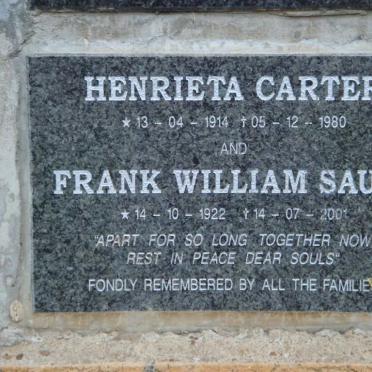 CARTER Henrieta 1914-1980 :: SAULS Frank William 1922-2001