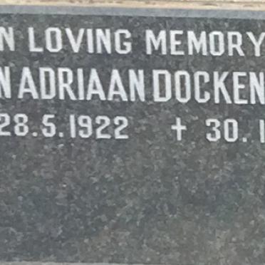 DOCKENDORFF Jan Adriaan 1922-1975