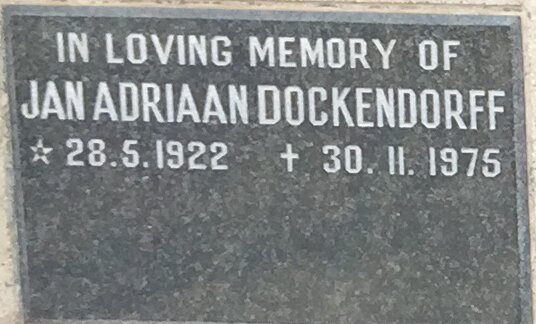 DOCKENDORFF Jan Adriaan 1922-1975