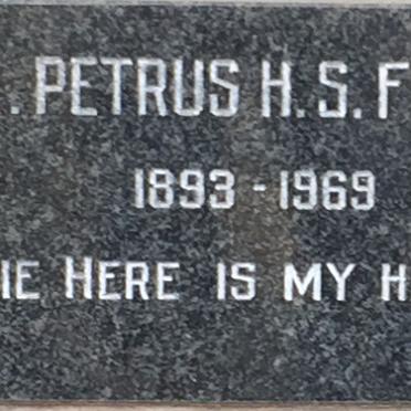FOUCHE Petrus H.S. 1893-1969