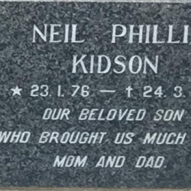 KIDSON Neil Philllip 1976-1977