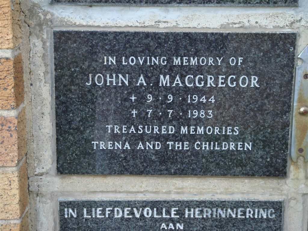 MACGREGOR John A. 1944-1983