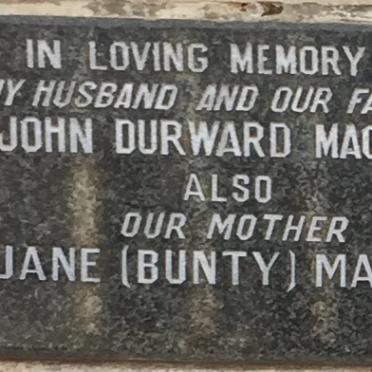 MACKIE John Durward &amp; Jane