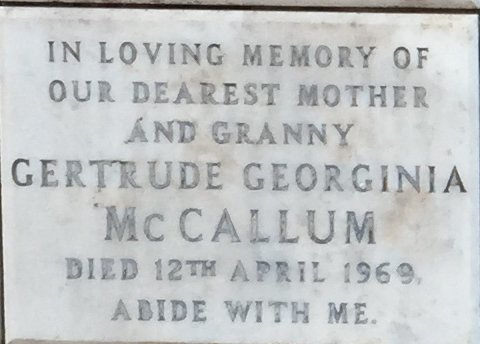 McCALLUM Gertrude Georginia -1969