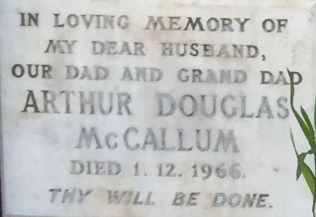 McCALLUM Arthur Douglas -1966