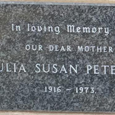 PETERSEN Julia Susan 1916-1973