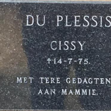 PLESSIS Cissy, du -1975