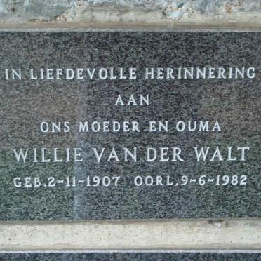 WALT Willie, van der 1907-1982