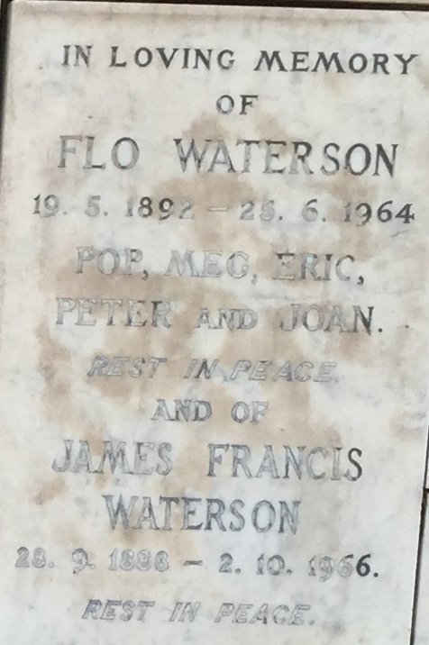WATERSON James Francis 1888-1966 &amp; Flo 1892-1964