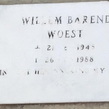 WOEST Willem Barend 1945-1988