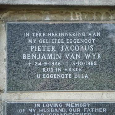 WYK Pieter Jacobus Benjamin, van 1926-1982