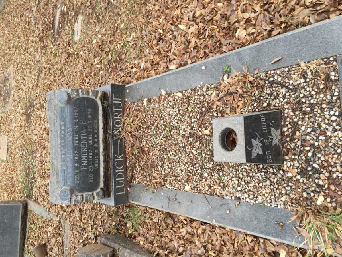 NORTJE Emmerentia F. 1887-1974 :: LUDICK Carl Ernst 1922-1937