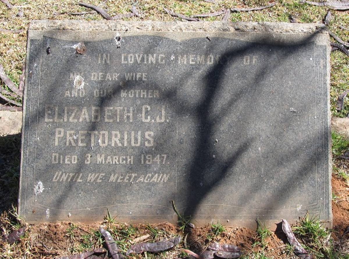 PRETORIUS Elizabeth C.J. -1947