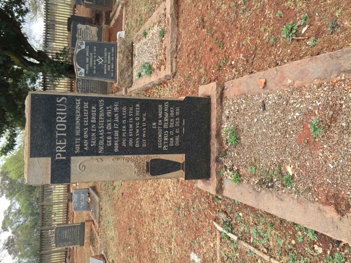 PRETORIUS Petrus Hermanus 1887-1951 :: PRETORIUS Nicolaas Stephanus 1913-1941