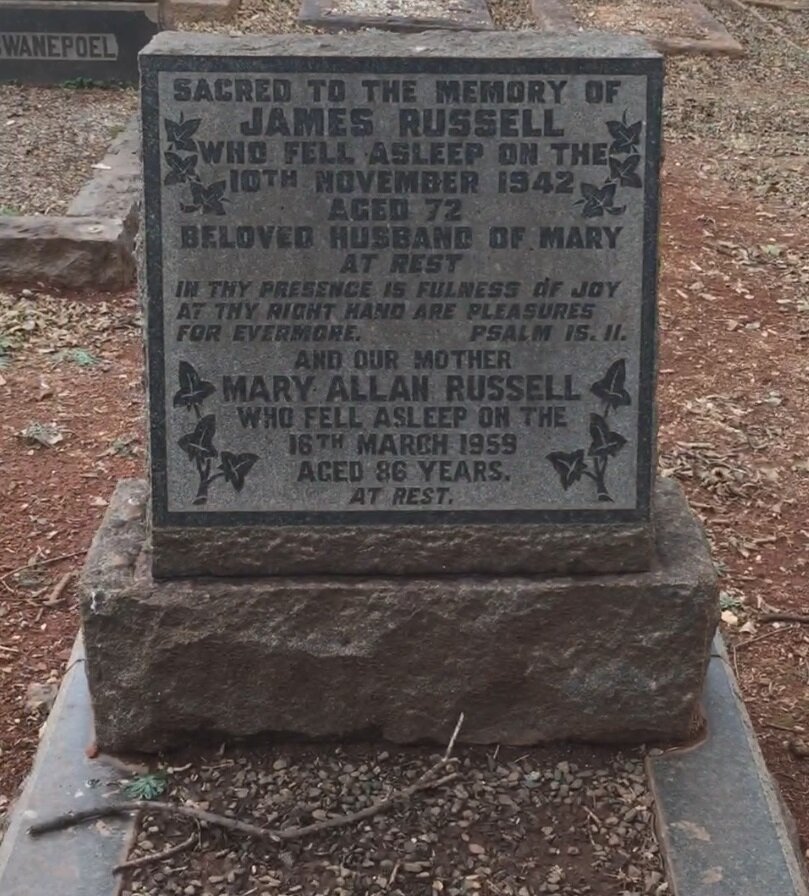 RUSSELL James -1942 &amp; Mary Allan -1959