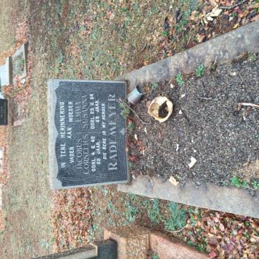 RADEMEYER Jacobus Cornelius -1942 &amp; Emma Susanna -1964