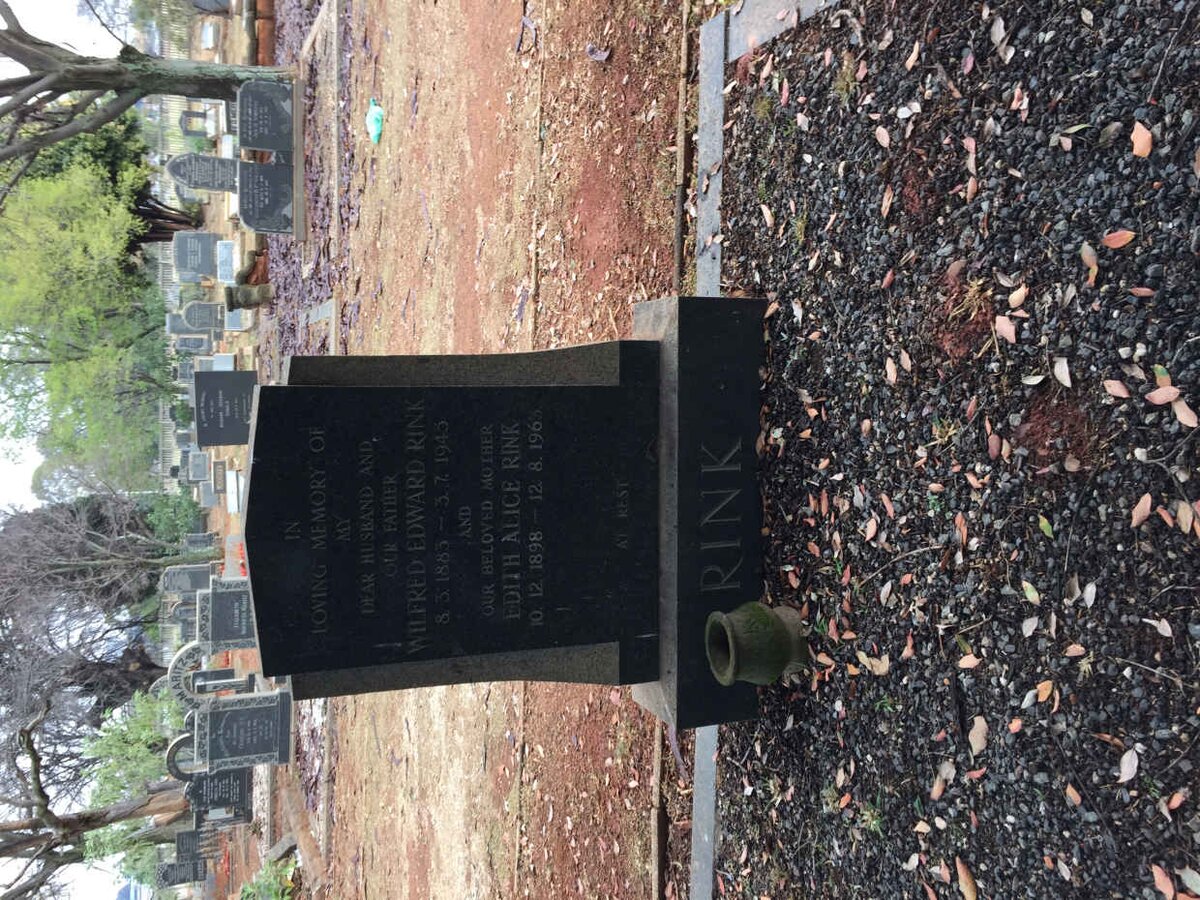 RINK Wilfred Edward 1883-1945 &amp; Edith Alice 1898-1963