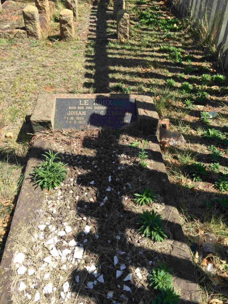 ROUX Johan, le 1886-1931 &amp; Catharina 1888-1962