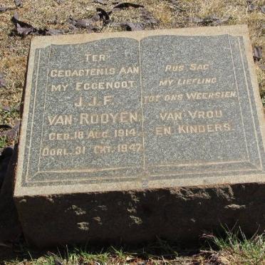 ROOYEN J.J.F., van 1914-1947