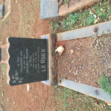 ROUX Johannes Martin, le 1921-1940