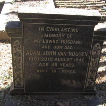 ROOYEN Adam John, van -1940