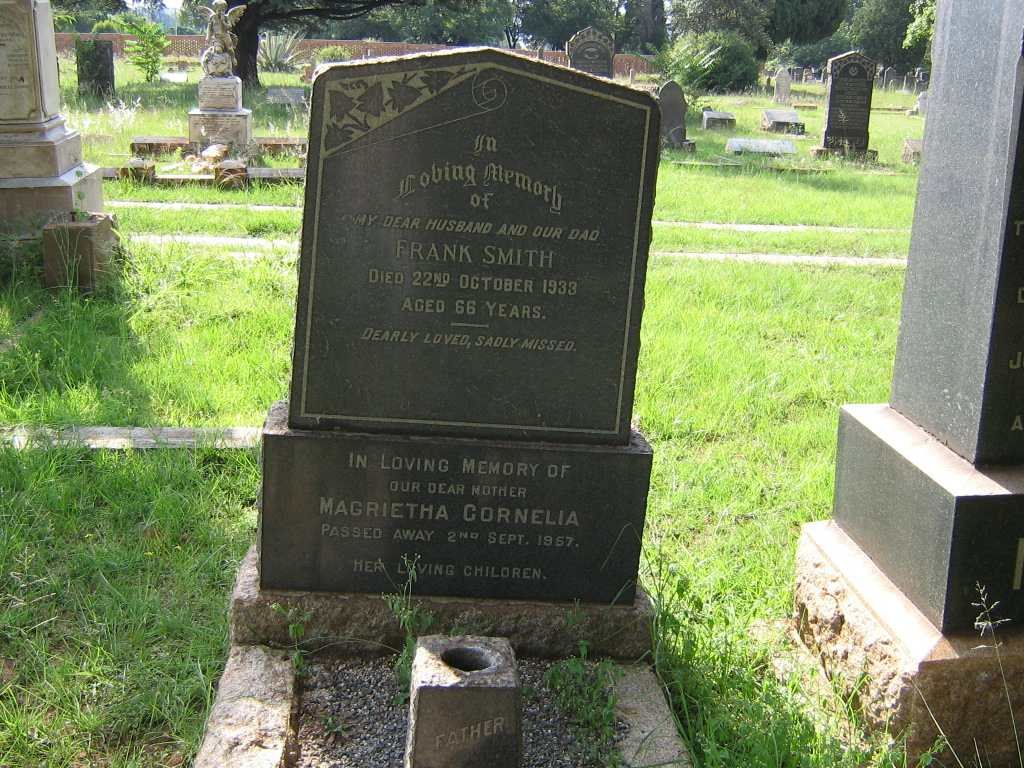 SMITH Frank -1933 &amp; Magrietha Cornelia -1957