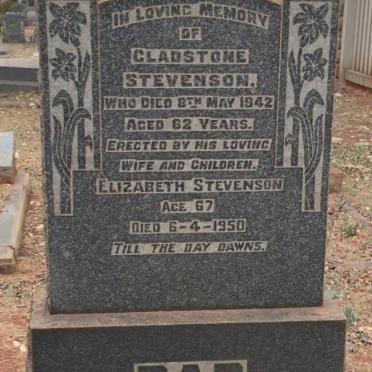 STEVENSON Gladstone -1942 &amp; Elizabeth -1950