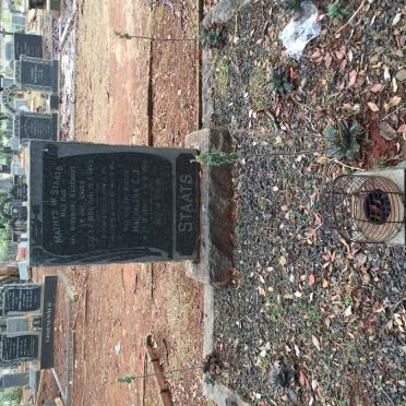 STAATS Mathys W. 1890-1945 &amp; Magdalena C.J. 1901-1968