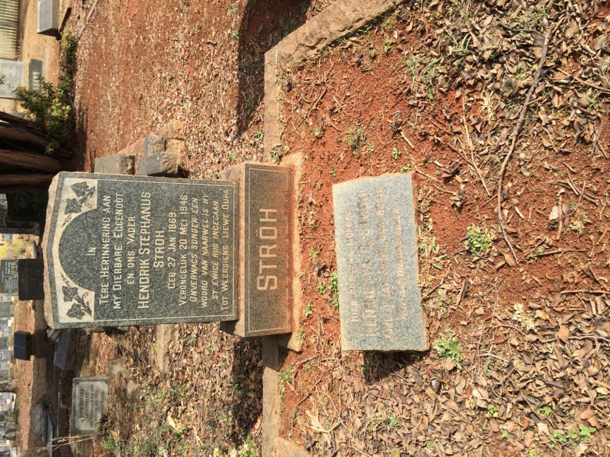 STRÖH Hendrik Stephanus 1869-1946 &amp; Henrietta C.