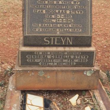 STEYN Izak Nicolaas 1889-1941 &amp; Hendrina Cornelia JOOSTE 1890-1965
