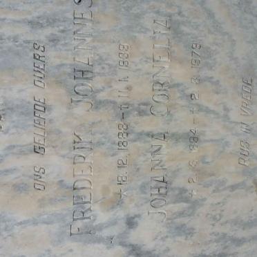 SWANEPOEL Frederik Johannes 1888-1939 &amp; Johanna Cornelia 1894-1979