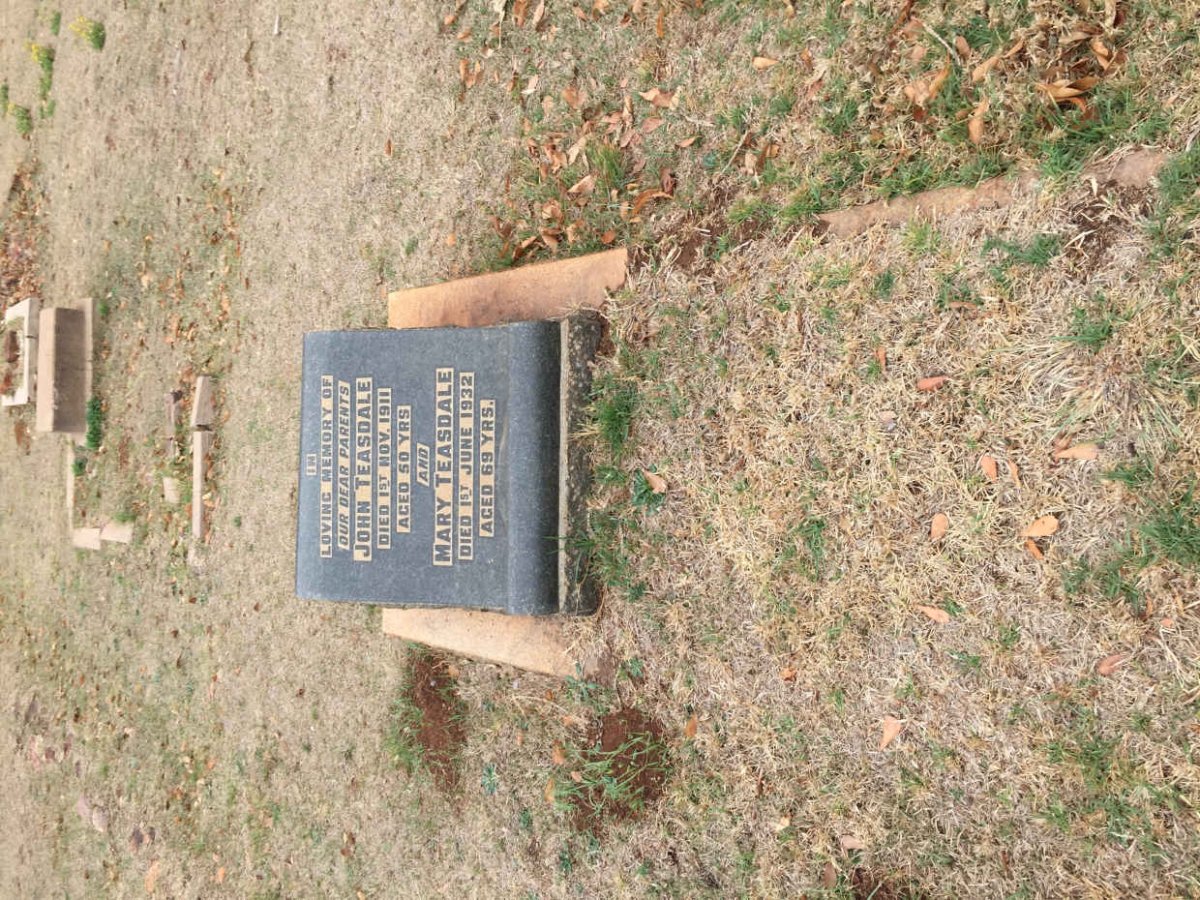 TEASDALE John -1911 &amp; Mary -1932