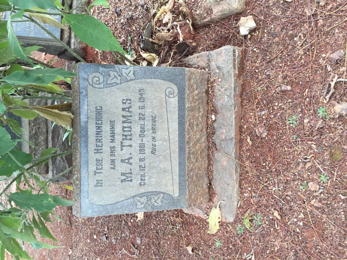 THOMAS M.A. 1881-1949