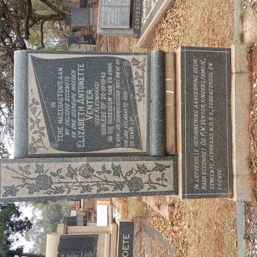 VENTER Elizabeth Antoinette nee KLEYNHANS -1943