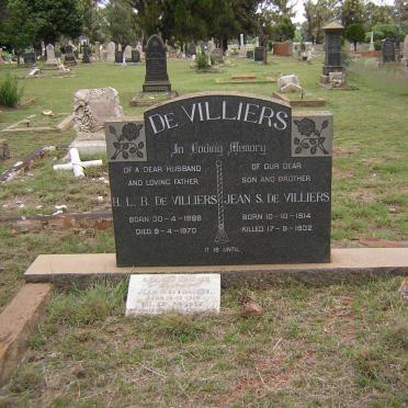 VILLIERS H.L.B., de 1898-1970 :: DE VILLIERS Jean S. 1914-1932