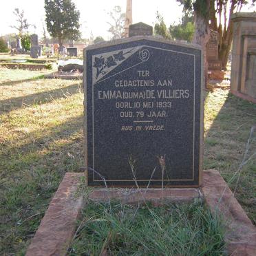 VILLIERS Emma, de -1933