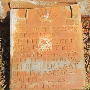 VILJOEN Petronella Alettha 1883-1901