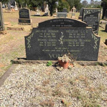 VORSTER Jacobus Adriaan 1853-1930 &amp; Helletjie L.E.C. 1852-1939