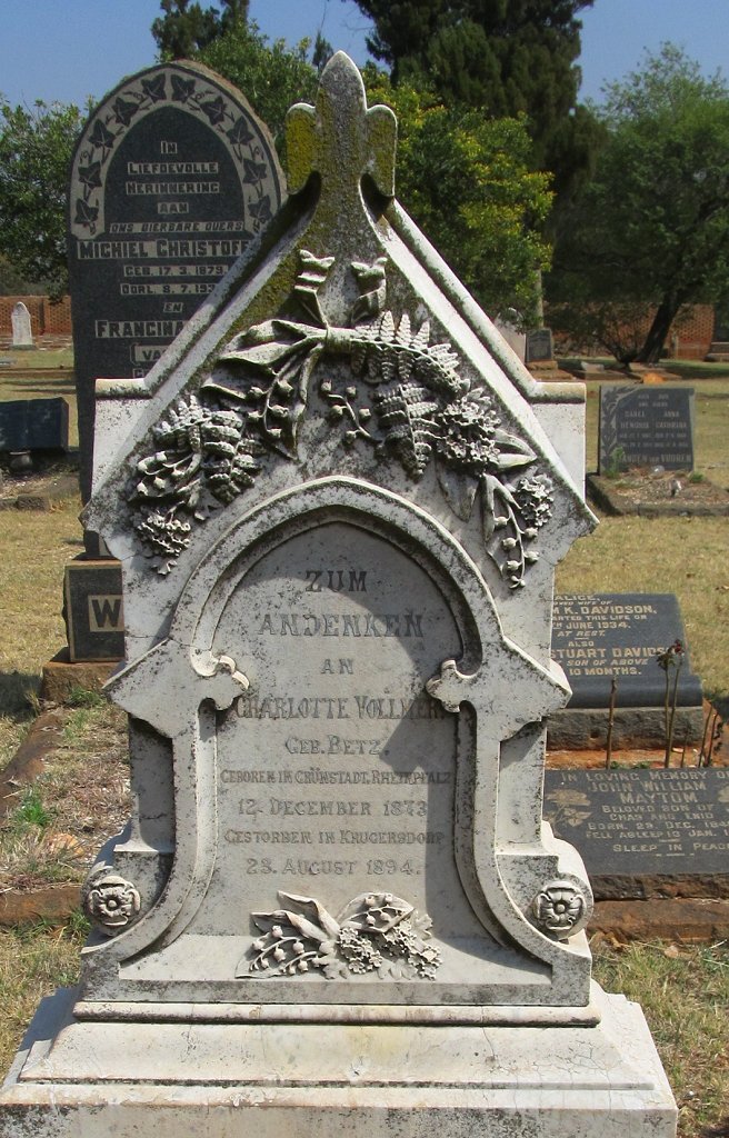 VOLLMER Charlotte nee BETZ 1873-1894