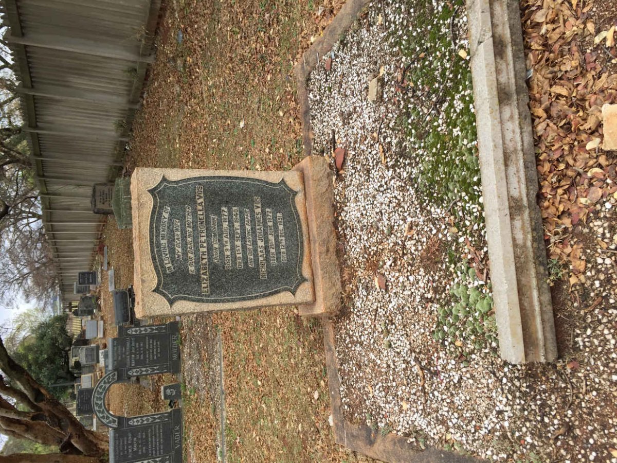 VOS Nicholaas Johannes 1872-1951 &amp; Elizabeth Petronella COMBRINK 1877-1940