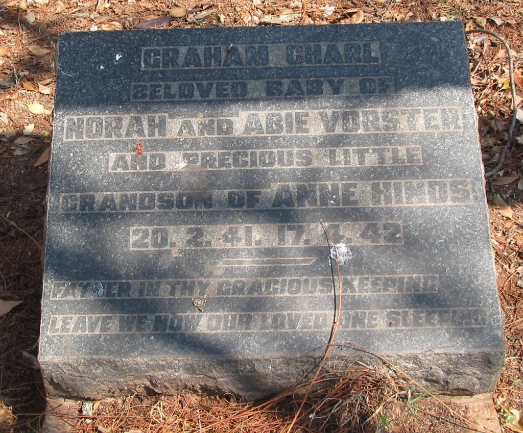 VORSTER Graham Charl 1941-1942 